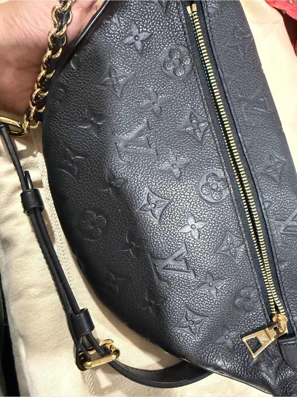 Louis Vuitton High rise bum bag black
